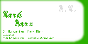 mark marx business card